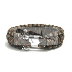 PARACORD BRACELET Cierre Acero (Marpat Wood)