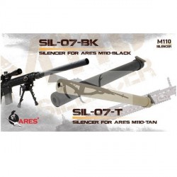 Silenciador SR25 ARES M110 370mm SIL-07-BK
